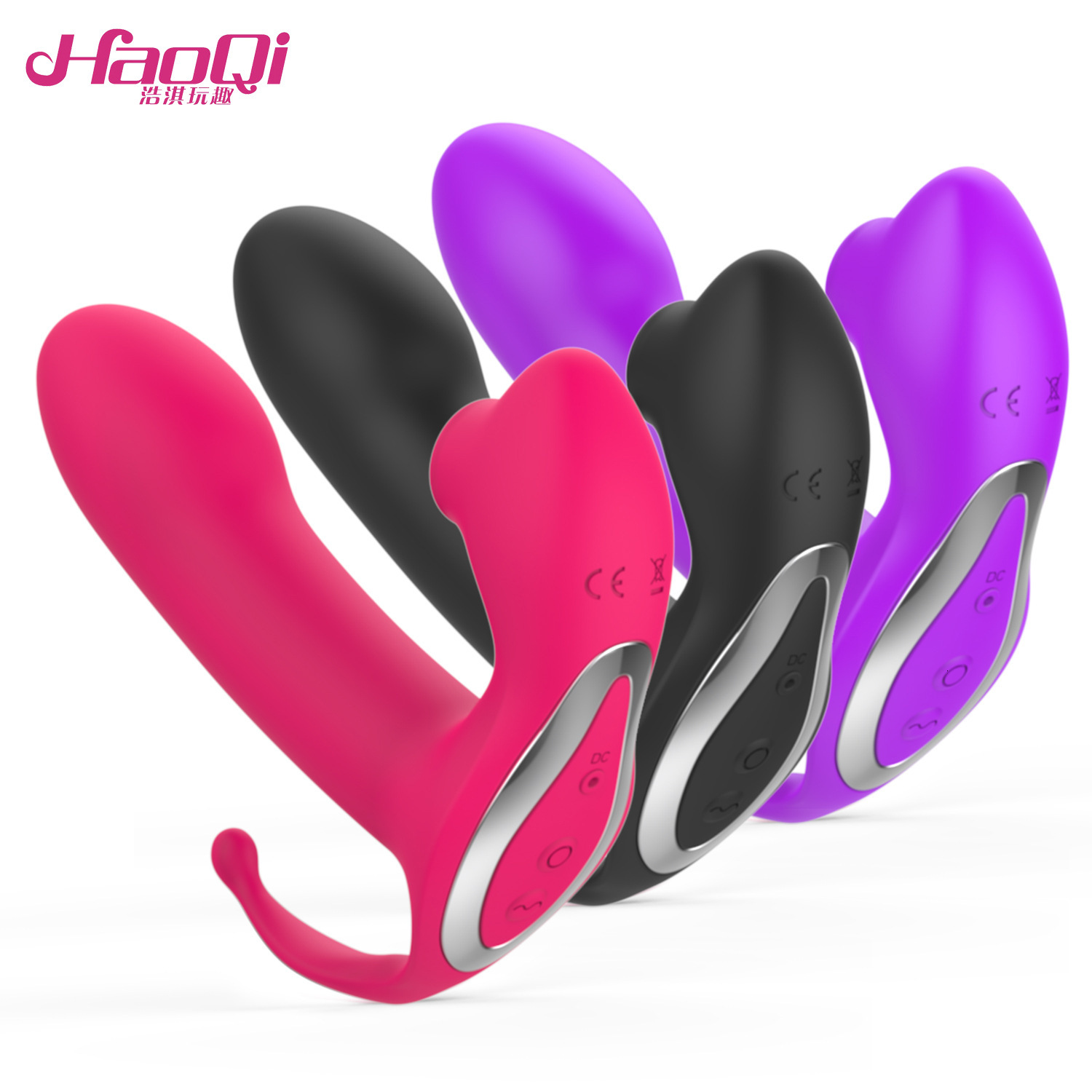 Haoqi Fun New Female Wearable Vibrator Wireless Remote Control Sucking Device Adult Sex Toy