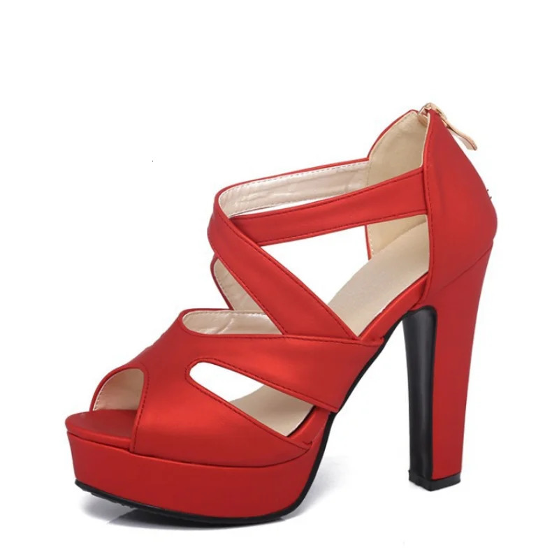 Summer Women Pumps Sexy Custom High Heel Roma Shoes Women Platform Gladiator Sandals chaussures femmes Plus Size 34-43 WSH3919 250624