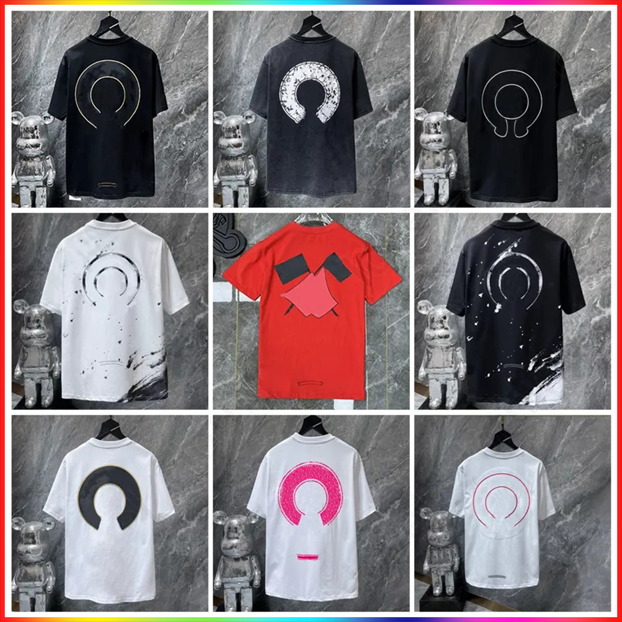 Chrome shirt Mens Womens Designers T Shirts summer Loose Fashion Tops Man Tees Cotton Casual Embroidered Letters Printed High Street Luxurys Clothing Clothes 01