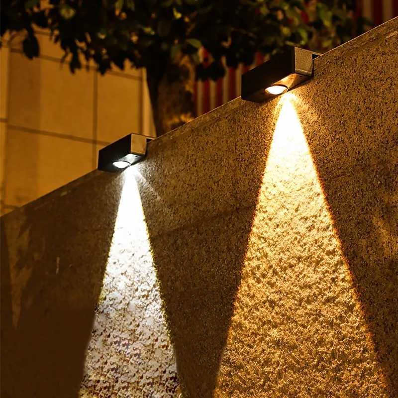 4-Pack Oudoor Solar Powered Deck Lights Waterproof LED Wall Lights for Garden Front door Yard PatioXJ250624