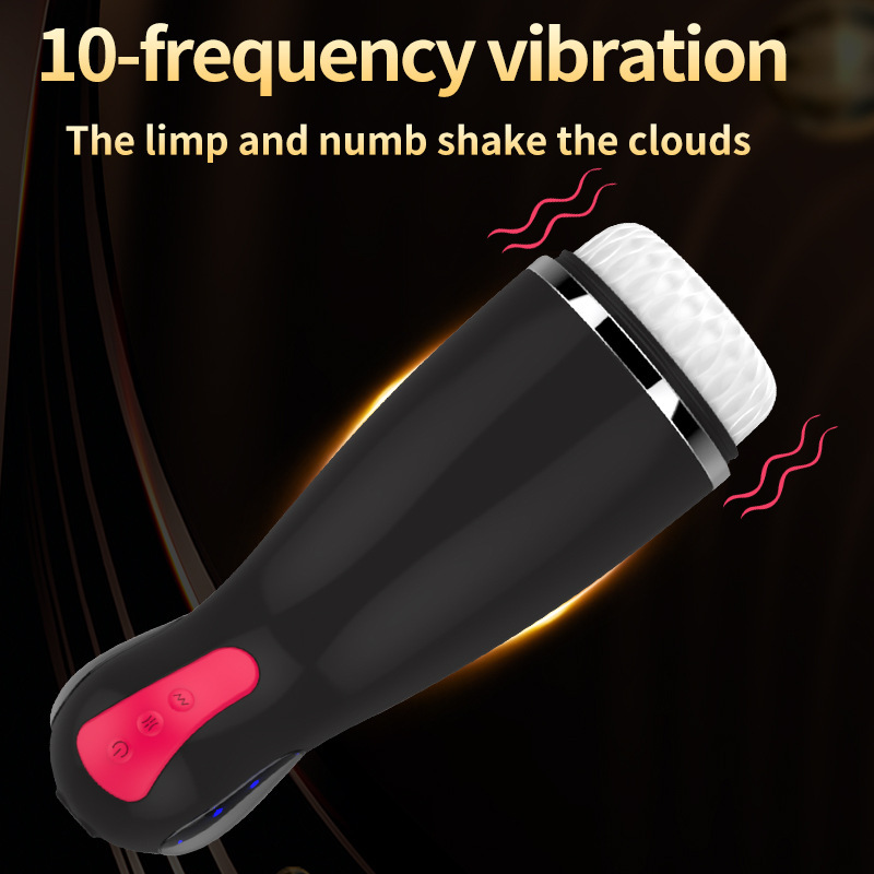 Haoqi Fun Electric Airplane Cup Male Adult Sex Automatic Heating Masturbator Sucking Clamp Suction Supplies