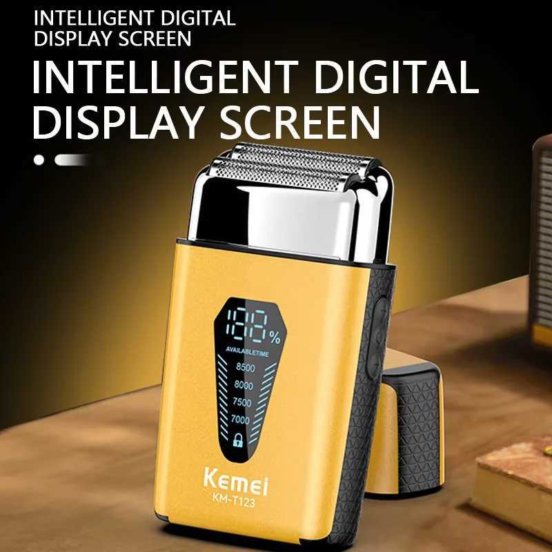 100% Kemei Hair Trimmer Electric Beard Shaver Professional Beard Trimmer Hair Trimmers Mini Shaving Machine for Men KM-T123 W250625