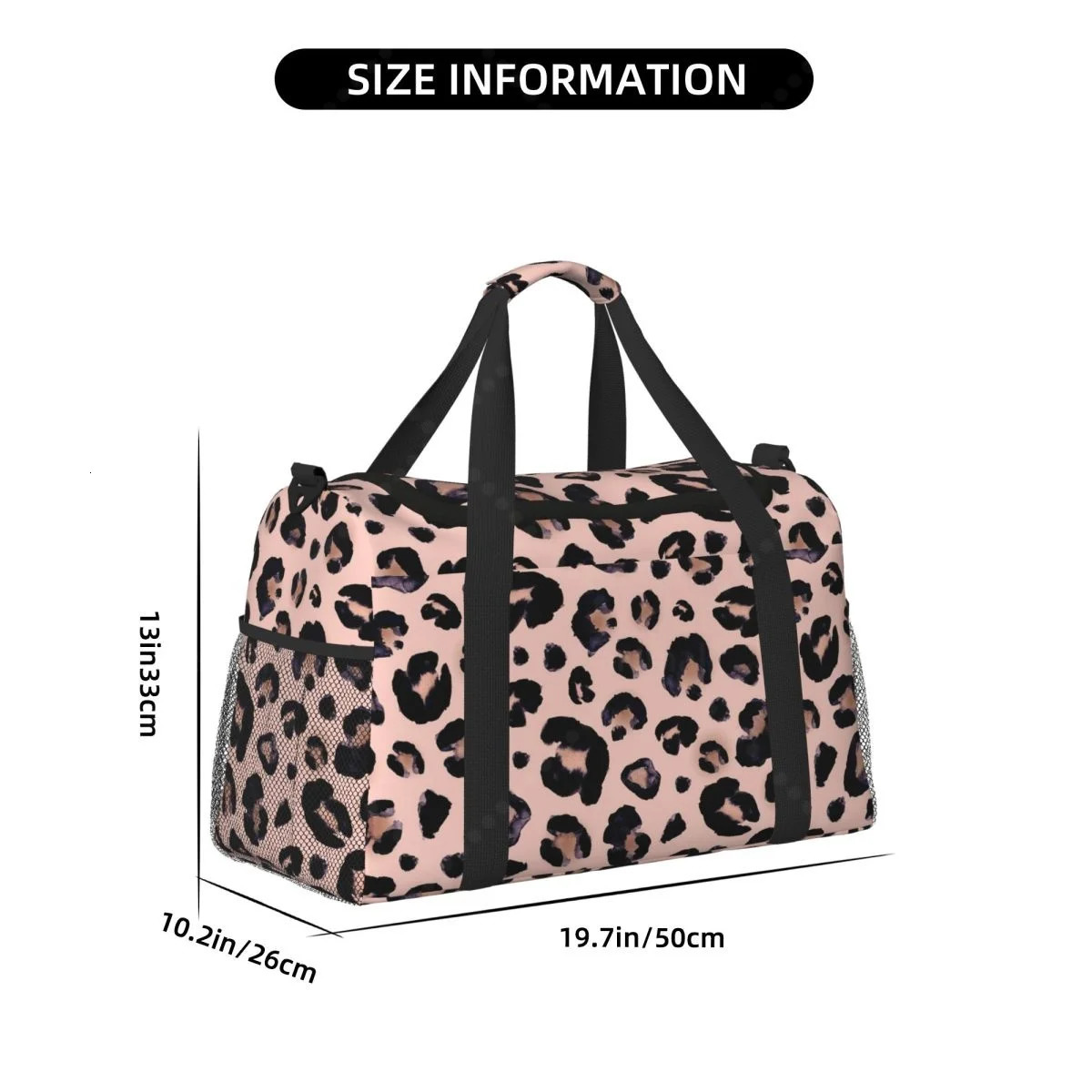 Leopard Print Stylish Hand Travel Bag Durable Tote for Daily Use Lightweight and Spacious 250624