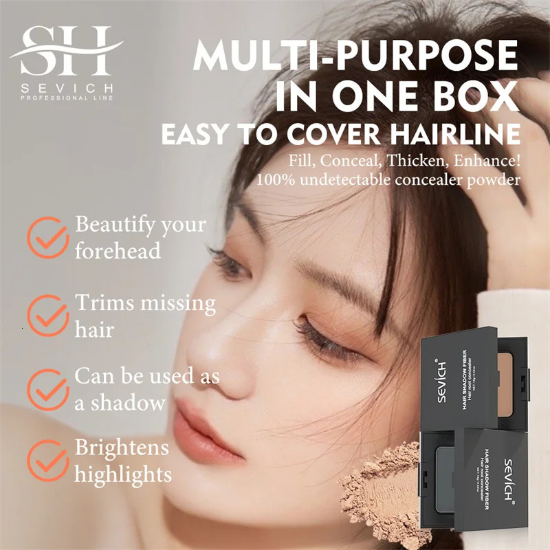 Sevich 5 Colors Concealer Hair Powder 12g Dark Brown Hair Fluffy Powder Instantly Cover Up HairLine Shadow Powder 250625