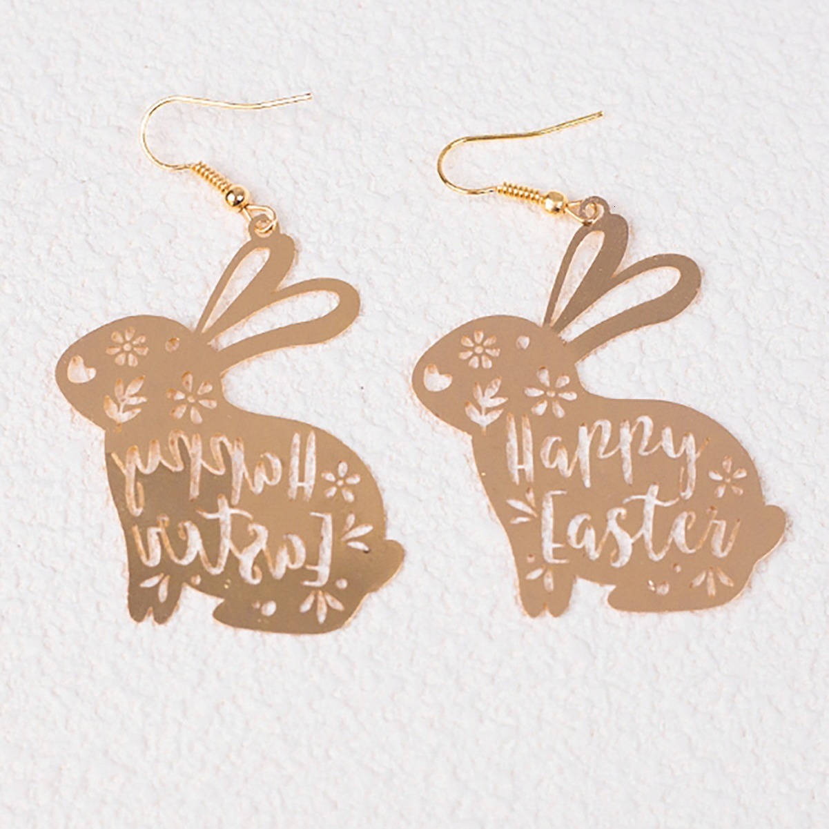 1 Pair Copper Easter Bunny Earrings Simple Style Celebration