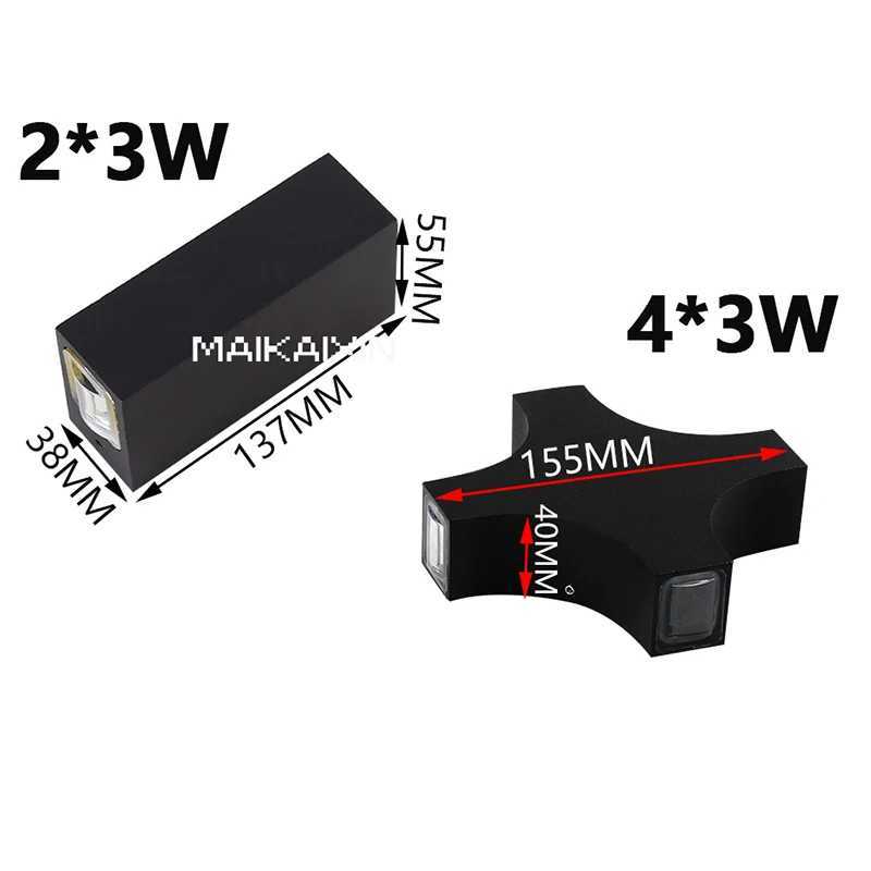 Decorate Line Beam LED Wall Lamps Aluminum COB Outdoor Light 6W 12W Waterproof IP65 Up and Down Porch Sconces AC110 220V XJ250624