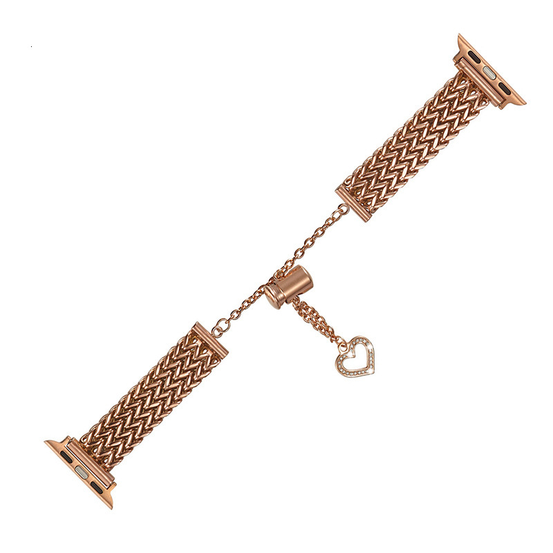 Luxury Trendy Premium Epoxy Coated Stainless Steel Watch Band for Apple Watch
