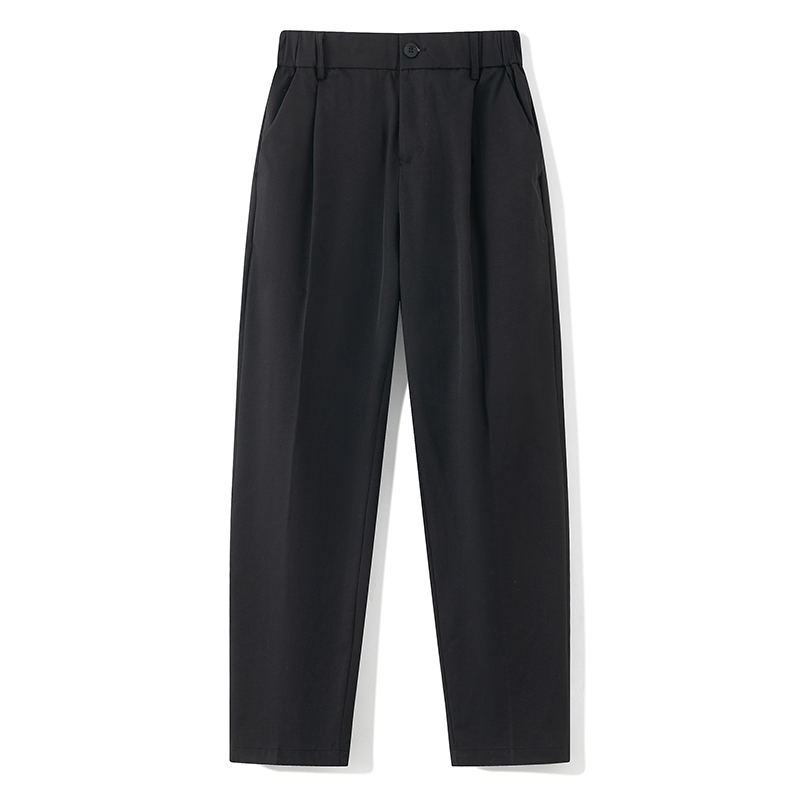 Men's casual trousers draped chino trousers 2025 summer lightweight loose straight-leg ice silk quick-drying elastic business