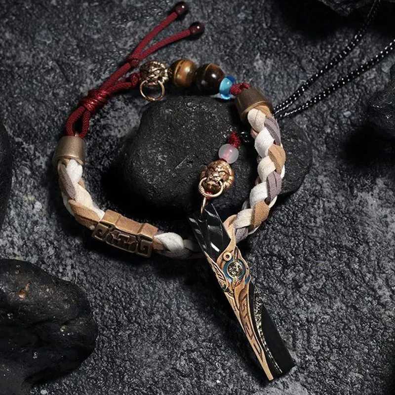 Game Honkai Star Rail Necklace Bracelet Jing Yuan Cosplay Unisex Pendant Choker Rope Adjustable Bracelets Jewelry Accessories X250625