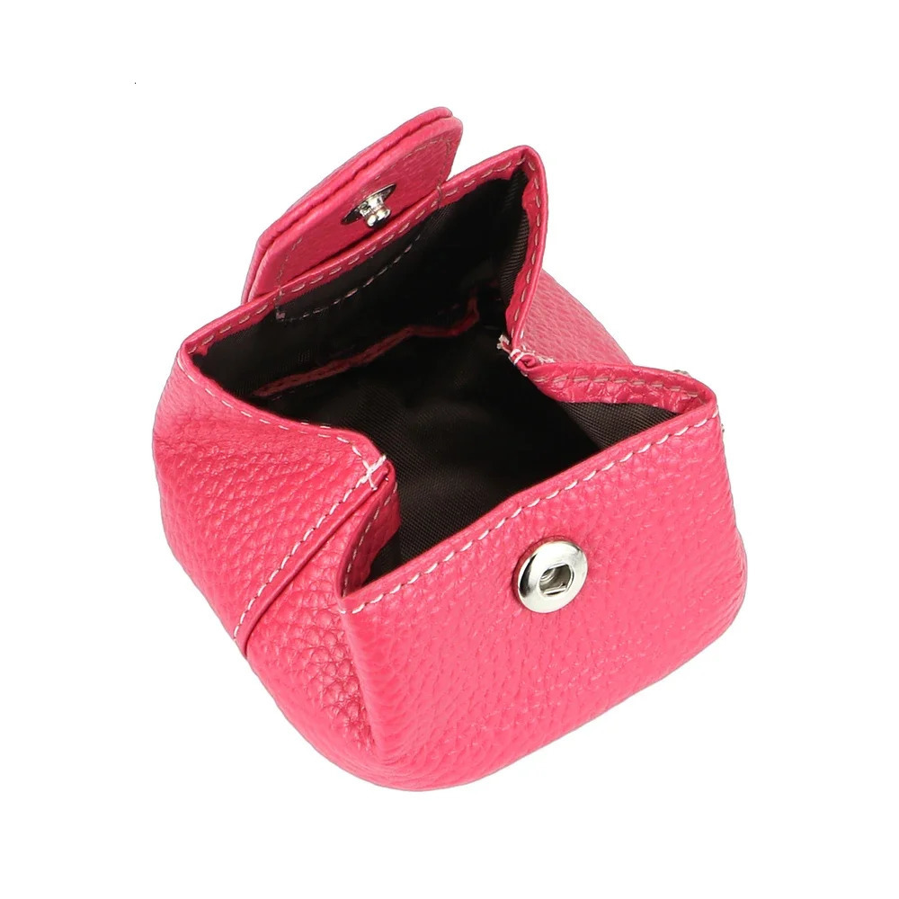 URBAN MASTER Mini Lychee Pattern Coin Purse Solid Color Buckle Key Earphone Storage Bag Casual Change Pouch for Daily Use 1603 250623