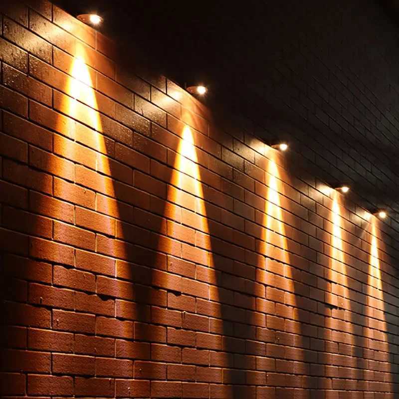 4Pack High Bright Solar Fence Lights Solar Wall Lights Outdoor Waterproof Solar Lights for Backyard Wall Fence Gutter Porch StepXJ250624