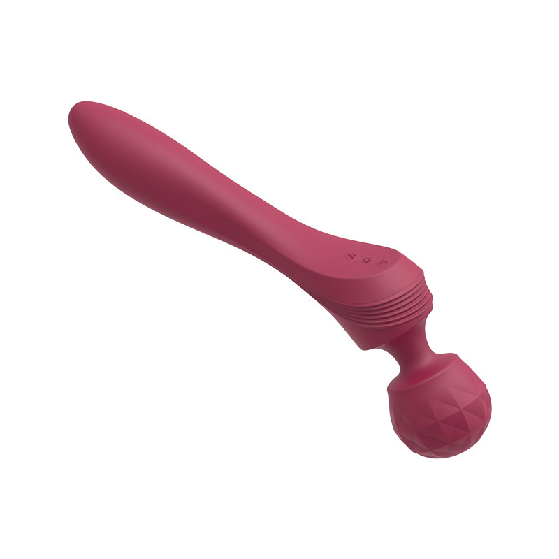 New Liquid Silicone Dual-Head Vibrator for Women, Heating AV Massager, Adult Sex Toy