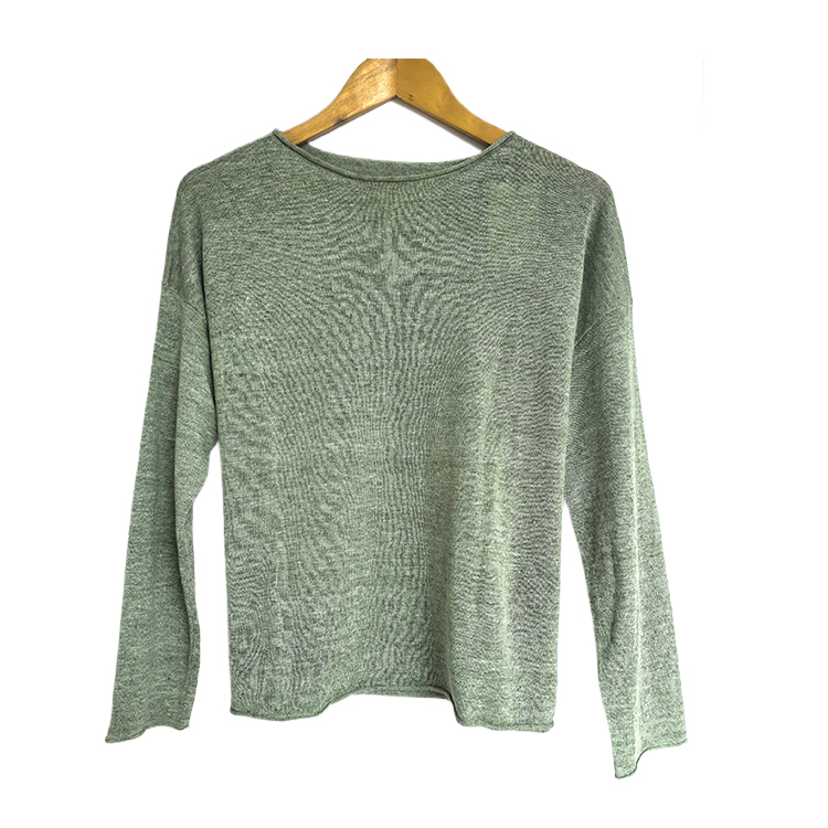 Sustainable 100 Percent Organic Linen Yarn-Knit Garment Cloth