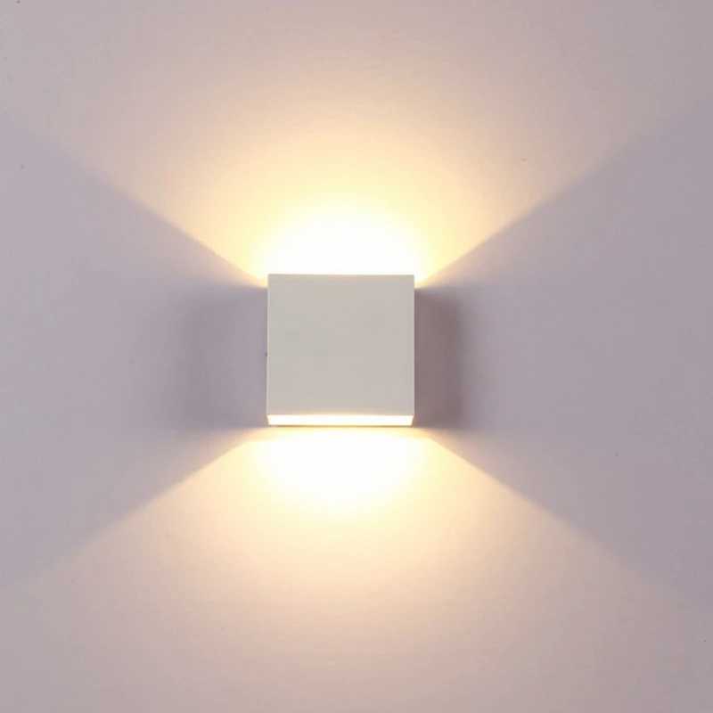 12W Outdoor Wall Light Waterproof IP65 LED Veranda Yatak Odas Oturma Odas Alminyum Siyah Beyaz yukar aa balkon dekorasyonlar XJ250624