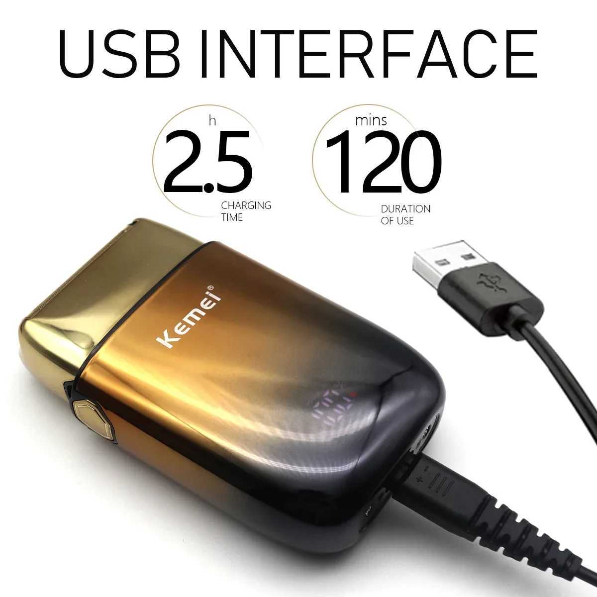 Kemei TX10 Electric Shaver Hair Rechargeable Beard Foil Razor For Men Bald Head Shaving Machine W250625