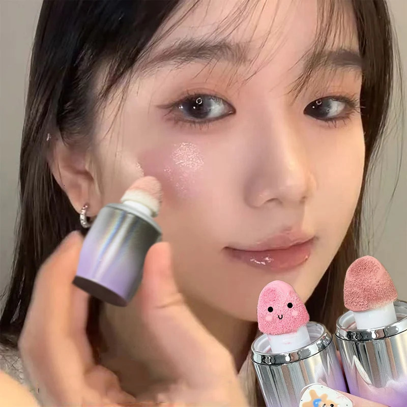 Face Liquid Blusher Smooth Cheek Eye Mousse Blush Matte Milk Purple Highlighter Stick Rouge Waterproof Contour Makeup 250625