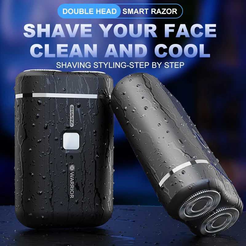 Portable Pocket Double-headed Mens Shaver USB Charging Floating Shaving Car Mini Electric New W250625
