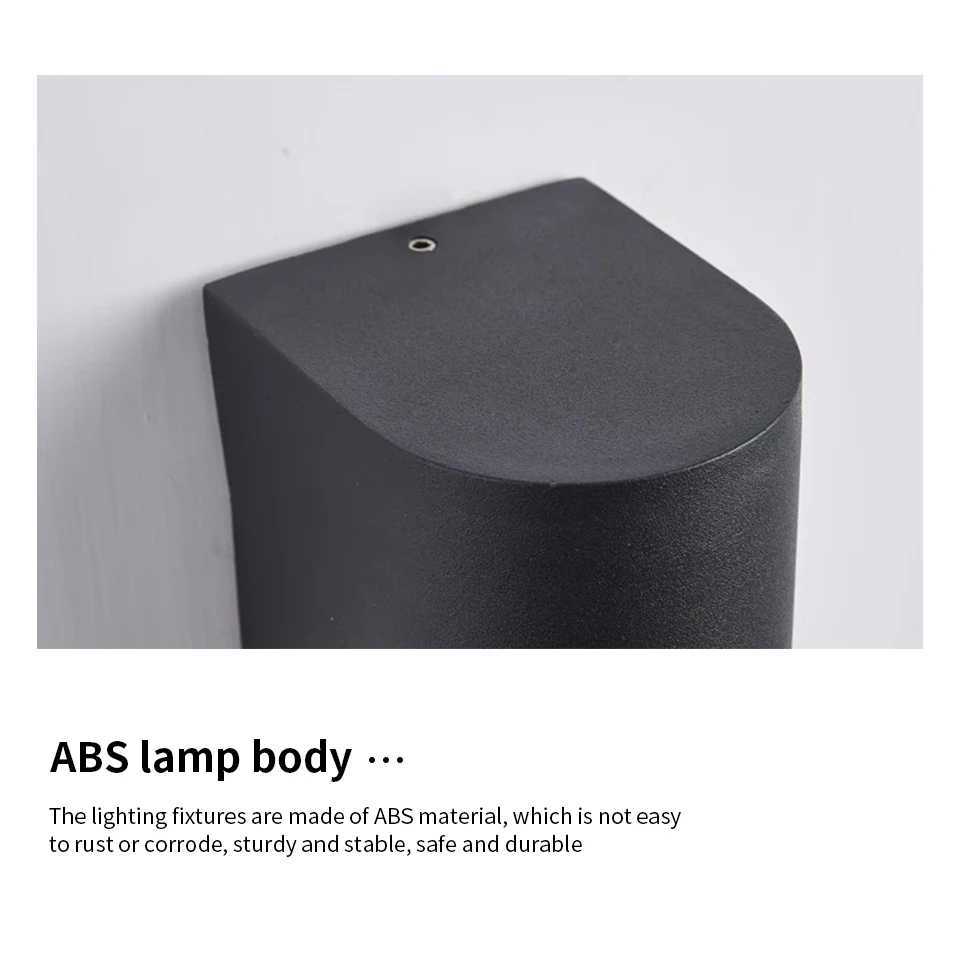LED Wall Lamp Outdoor Waterproof AC85-265V 3W 6W Up Down ABS Lighting Garden Decoration Wall Light For Indoor Living Room Light XJ250624