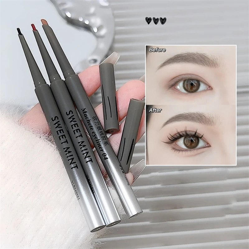 Silky Long-lasting Eye Liner Pencil Eyeliner Pen Natural Matte Wine Red Eyeliner Easy To Color Waterproof Eye Make Up Cosmetics 250625