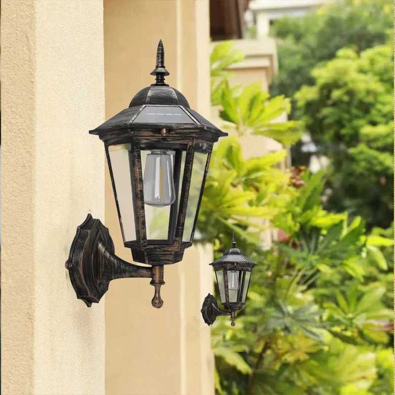 1 Pack of Solar Outdoor Light Garden Sunshine Wall Lights Home House Balcony Dusk to Dawn Sports Sensor Wall Lanterns Front Corridor Outer Wise Fence 