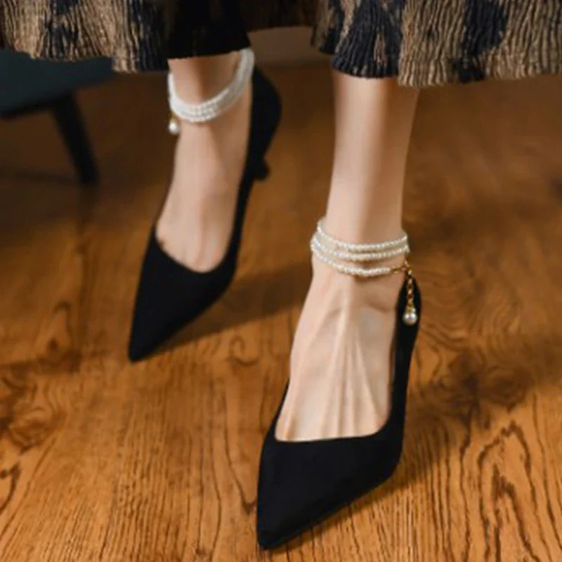 Sandals Green Women High Heels Shoes Retro Pointed Toe Sexy Pumps Summer Wedding Women Shoes Stilettos Zapatos 250624