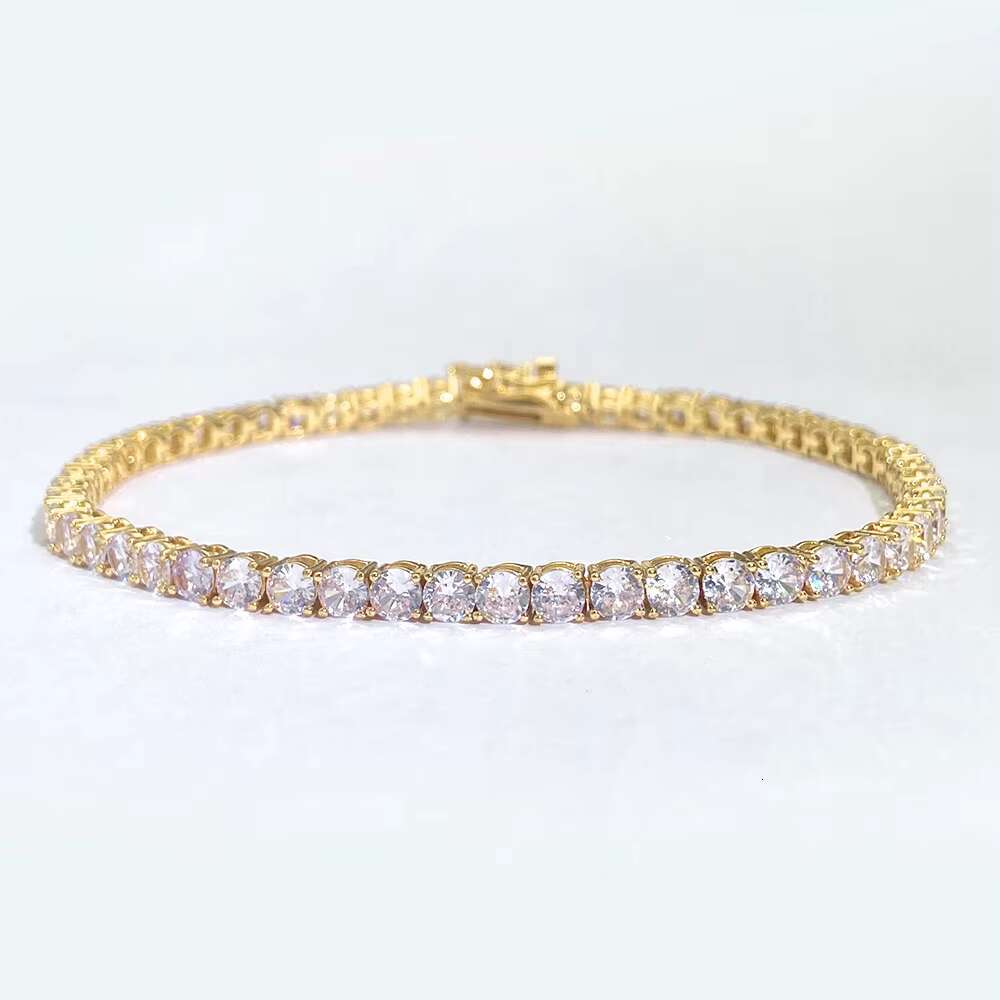 Fine Jewelry Moissanite Bracelet 925 Silver Hip Hop 5mm Iced Out Women Jewelry Tennis Chain Bracelet