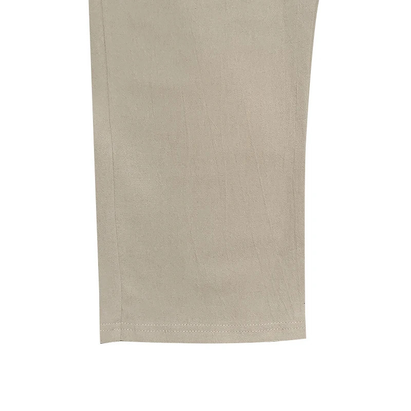 2025 Summer Casual Mens Beach Trendy Button Loose Skin friendly Breathable Sports Linen Pants 250614