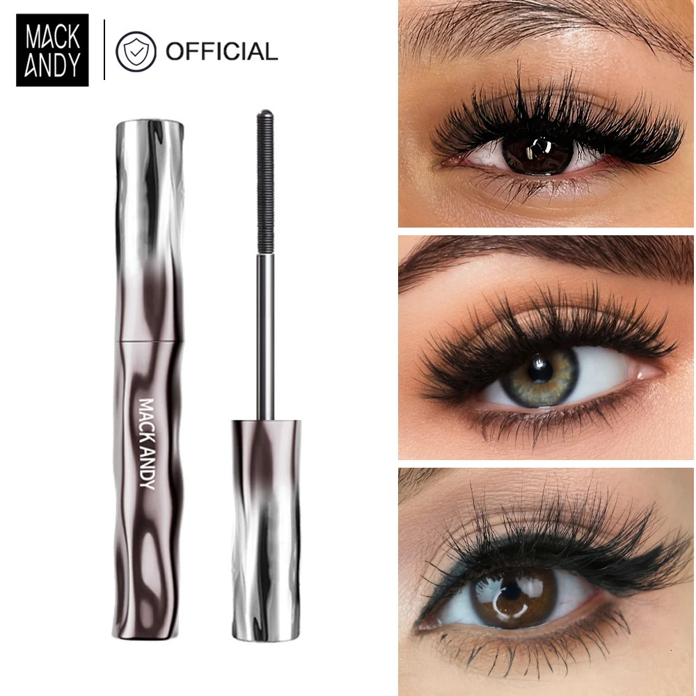 MACKANDY Waterproof 3D Lengthening Mascara Black Eyelash Extension Eye Lashs Brush Long-Wearing Silk Mascara Cosmetics Gift 250625
