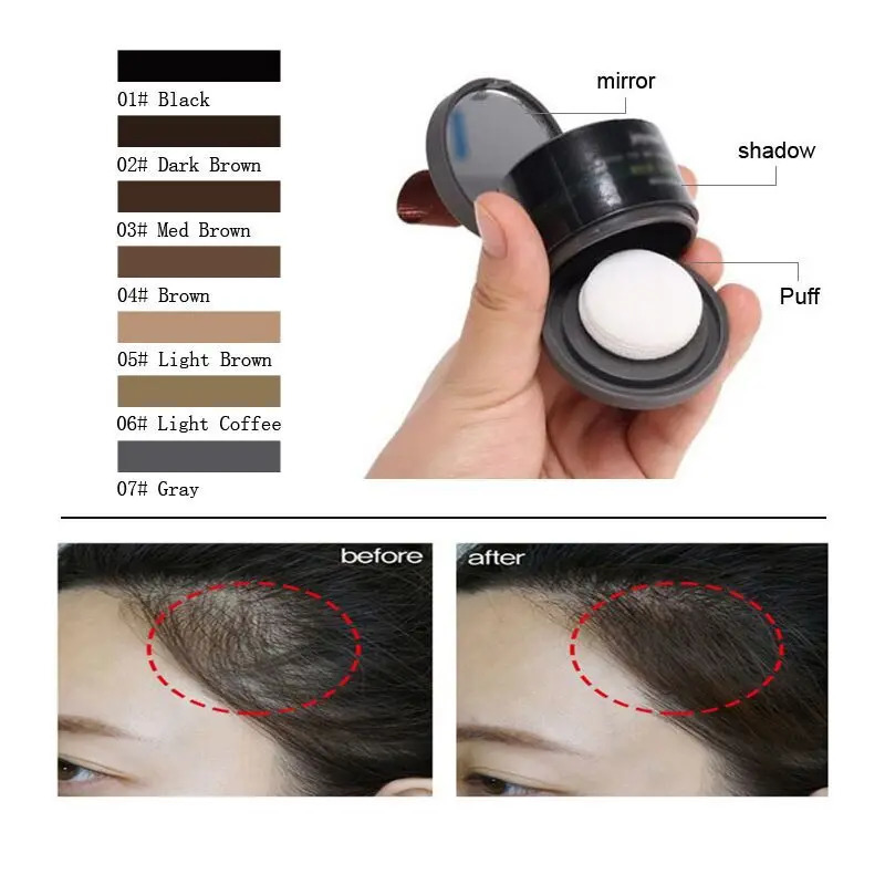 Sevich Hairline Repair Filling Powder With Puff Sevich Fluffy Thin Powder Pang Line Shadow Powder Forehead Hair Makeup Concealer 250625