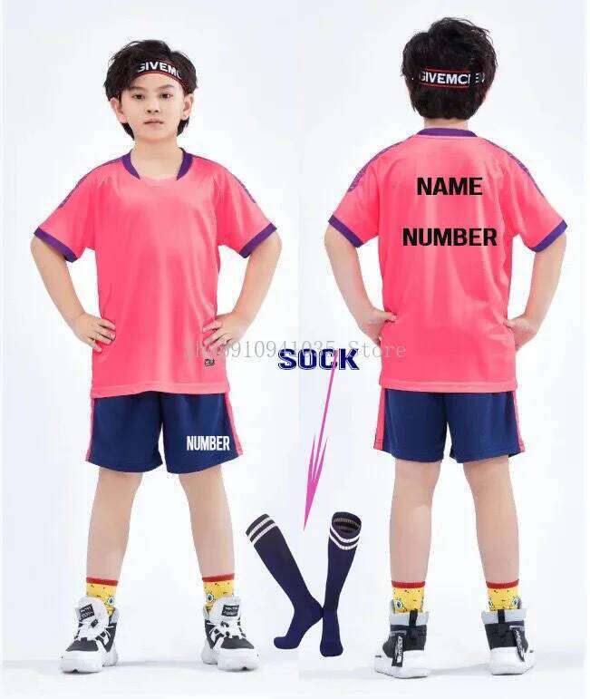 Kids Soccer Jersey Training Suit Children's Football Sportswear Sets Competition Team Uniform
