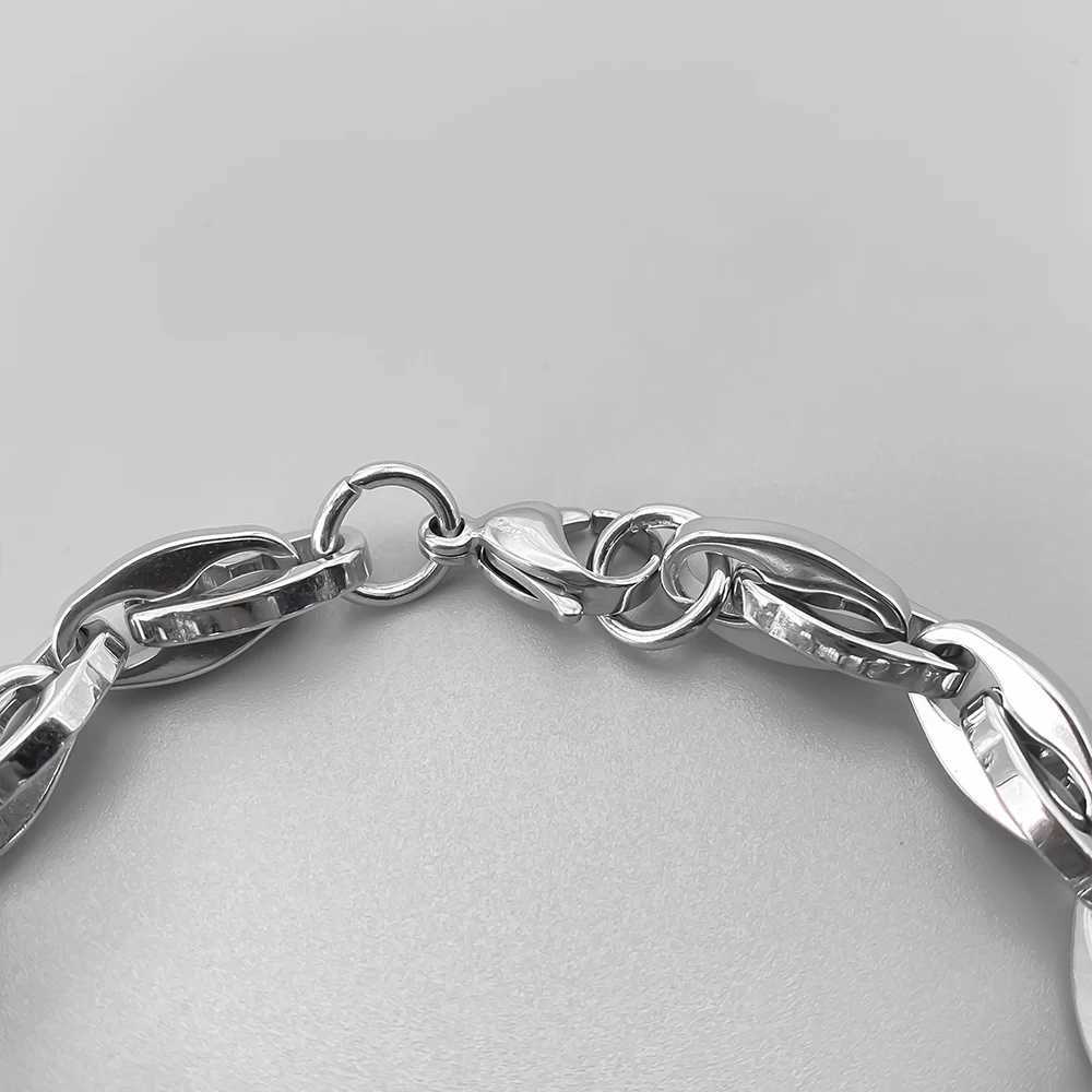 ELANDIS Mens Retro Lip Chain Bracelet Waterproof Stainless Steel Link Wristband Rock Punk Jewelry Gifts X250625