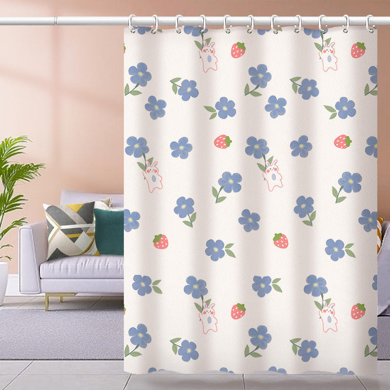 A940 new curtain free punch installation rental room simple retractable rod a complete set of blackout cloth office