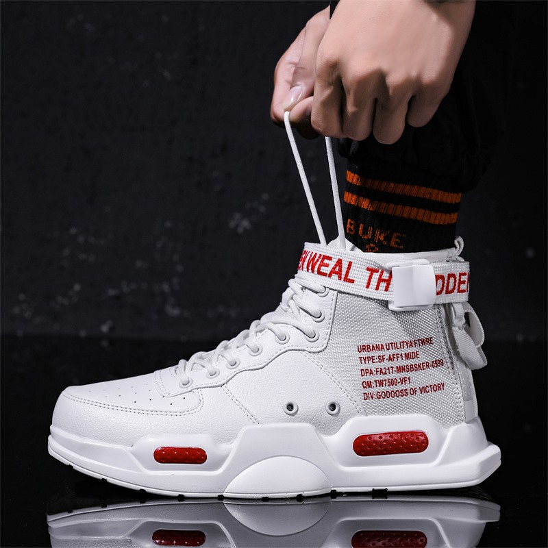 18118-High Top Sneakers: Summer High Top Sneakers, Men's Winter Couples, High Top Canvas Men's Street Dance Shoes, Outdoor Hip Hop Sports