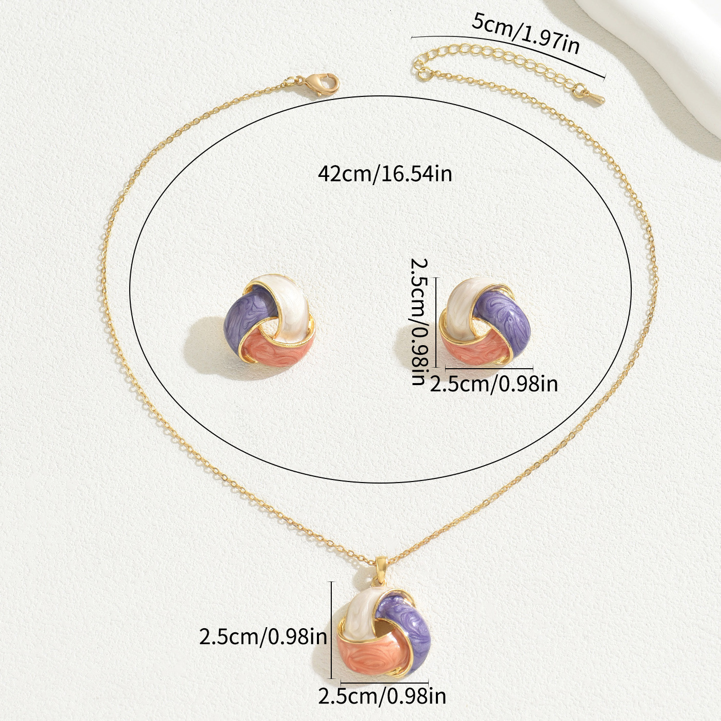 Women S Jewelry Set Braided Wrap Design Earrings Necklace