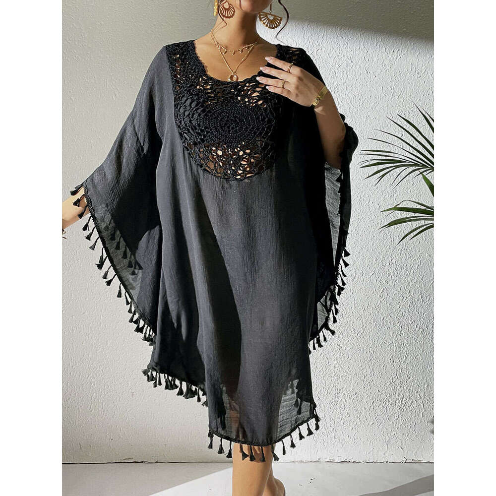 New Dress Beach Crochet Patchwork Tassel Swimsuit Bikini Cover-Up B5