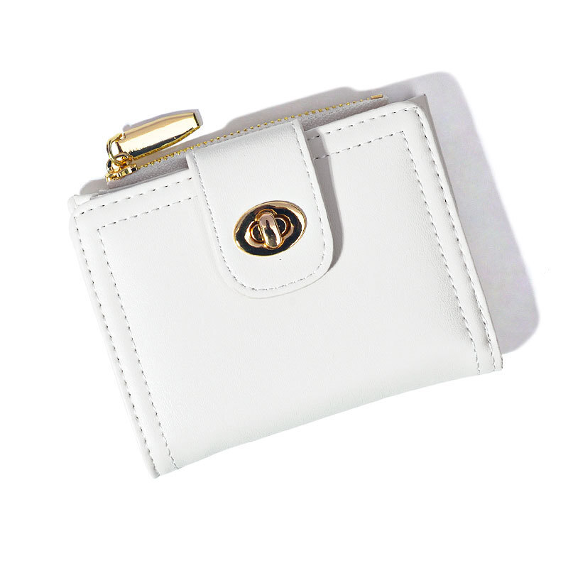 Free Shipping 2025 New Designer Bag Japanese Style Student Simple Short 80% Off PU Women's Wholesale Wallet Zipper Multi-functional ID Fashion Co