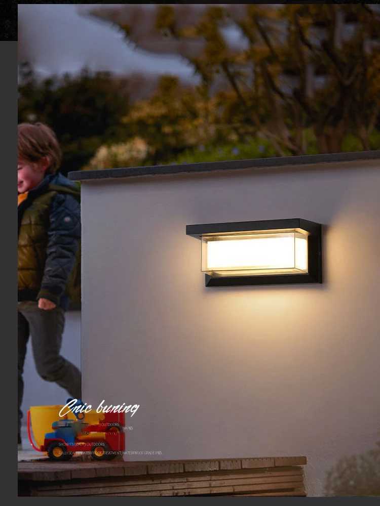 Outdoor Waterproof IP65 LED Wall Lamp for Porch Balcony Garden with Motion Sensor Wall Light Outdoor Lighting 20W Wall Lamp AC220V XJ250624