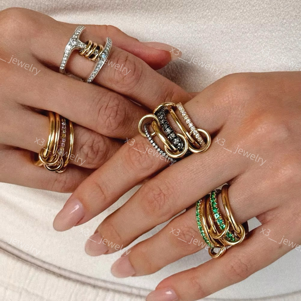 Luxury Designer Gemstone Ring rings brand designer New fine jewelry gold and sterg sier Hydra ked ring for women