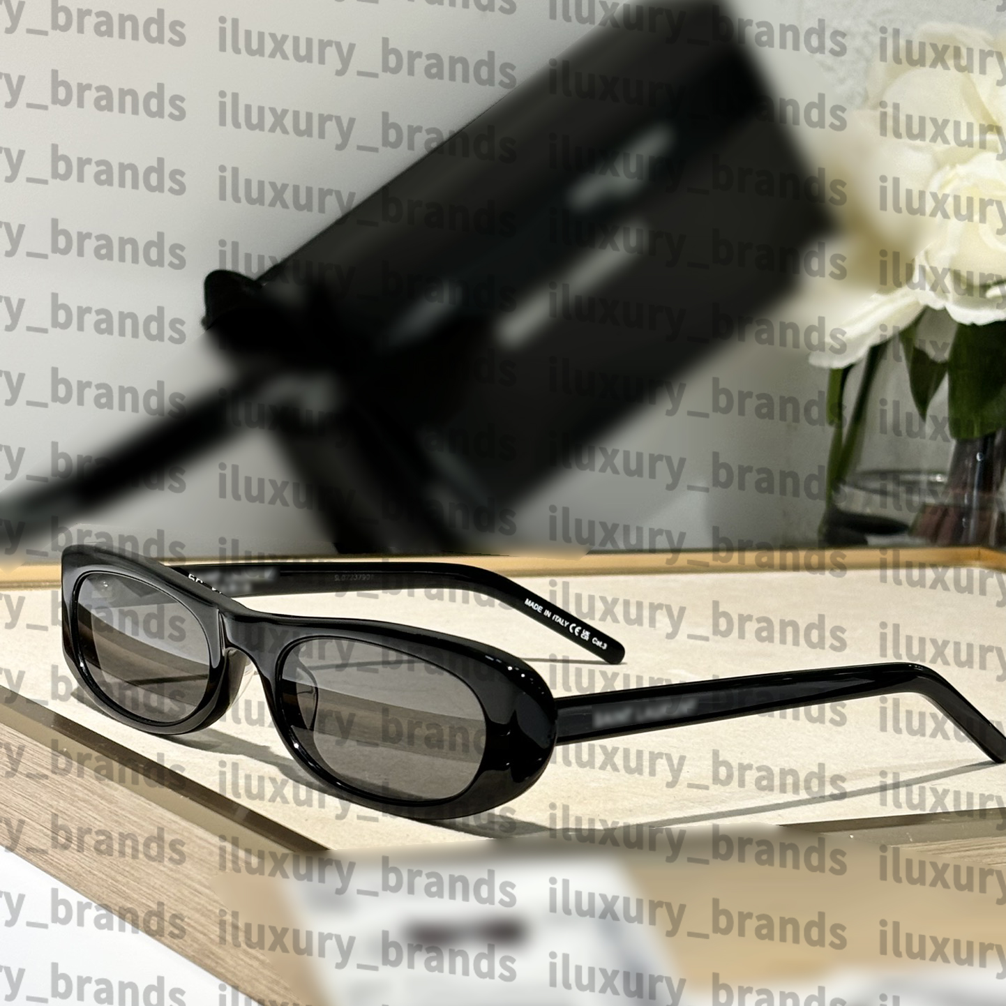 Top SL 557 SHADE black sunglasses Luxury cateye sunglasses small sunglasses Italian Fashion brand sunglasses man