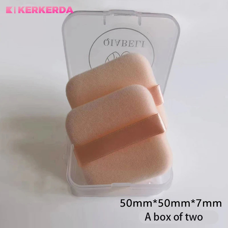 2Pcs Flocking Square Powder Puff Ultra-thin Face Make Up Tool Sponge Powder Puff Cosmetics Soft Cotton Washable 250625