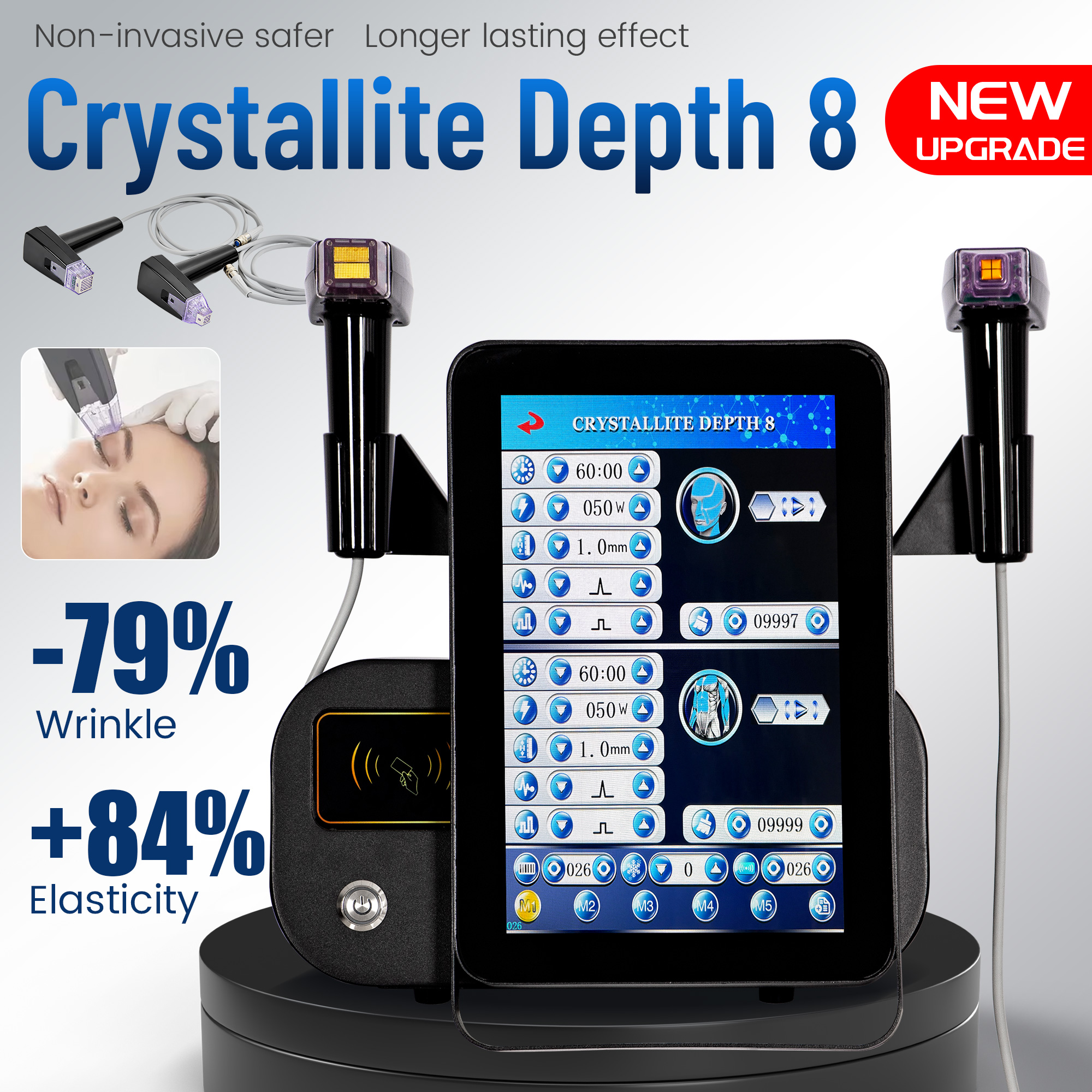 NEW R f Equipment Radio Frequency M8 Skin Lifting Acne Scar Treatment Fractional R f Microneedling Machine