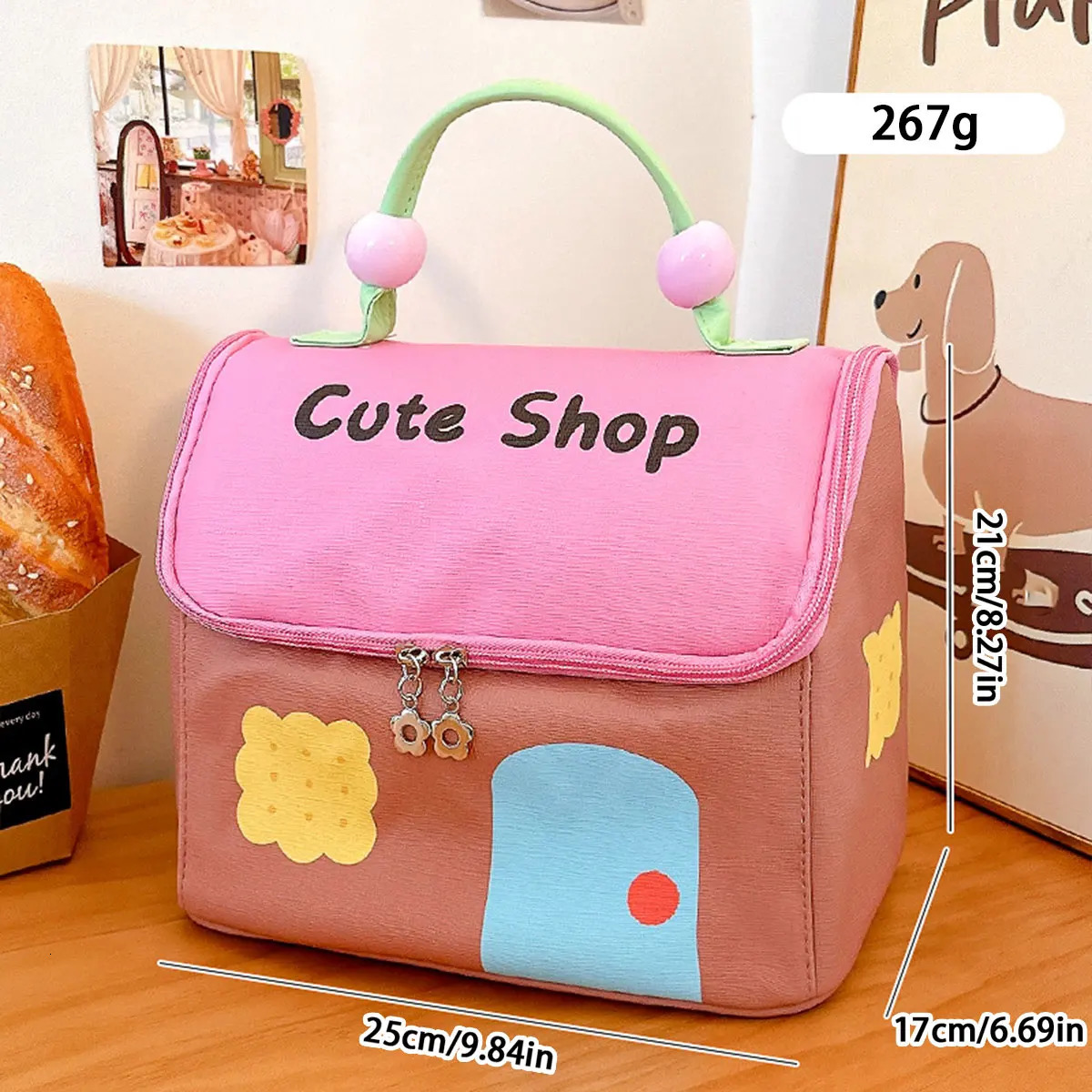 Waterproof Small House Insulation Bag Cartoon Large Capacity Handheld Lunch Oxford Zipper Portable Box Breakfast bag 250624