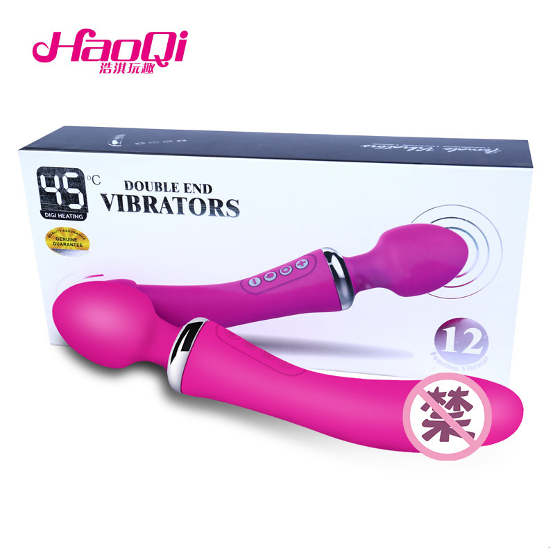 Adult Toys Double-Ended Heating AV Wand Female Flirting Masturbation Device Sex Toy Massager