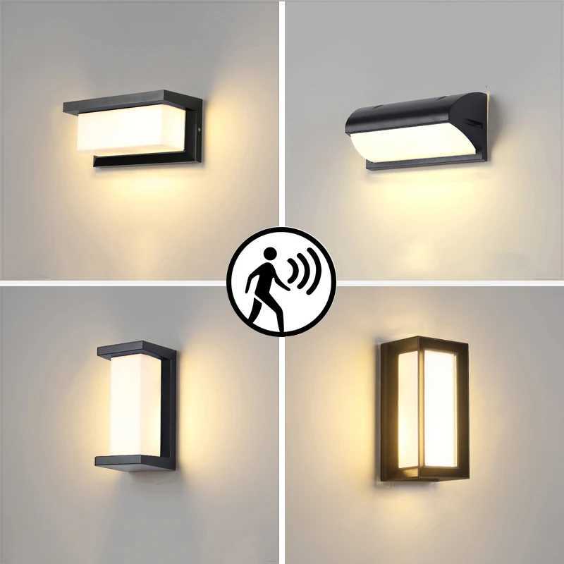 Aluminum LED Wall Light Motion Sensor Waterproof IP65 Porch Light Modern Wall Lamp Courtyard Garden Outdoor Light XJ250624