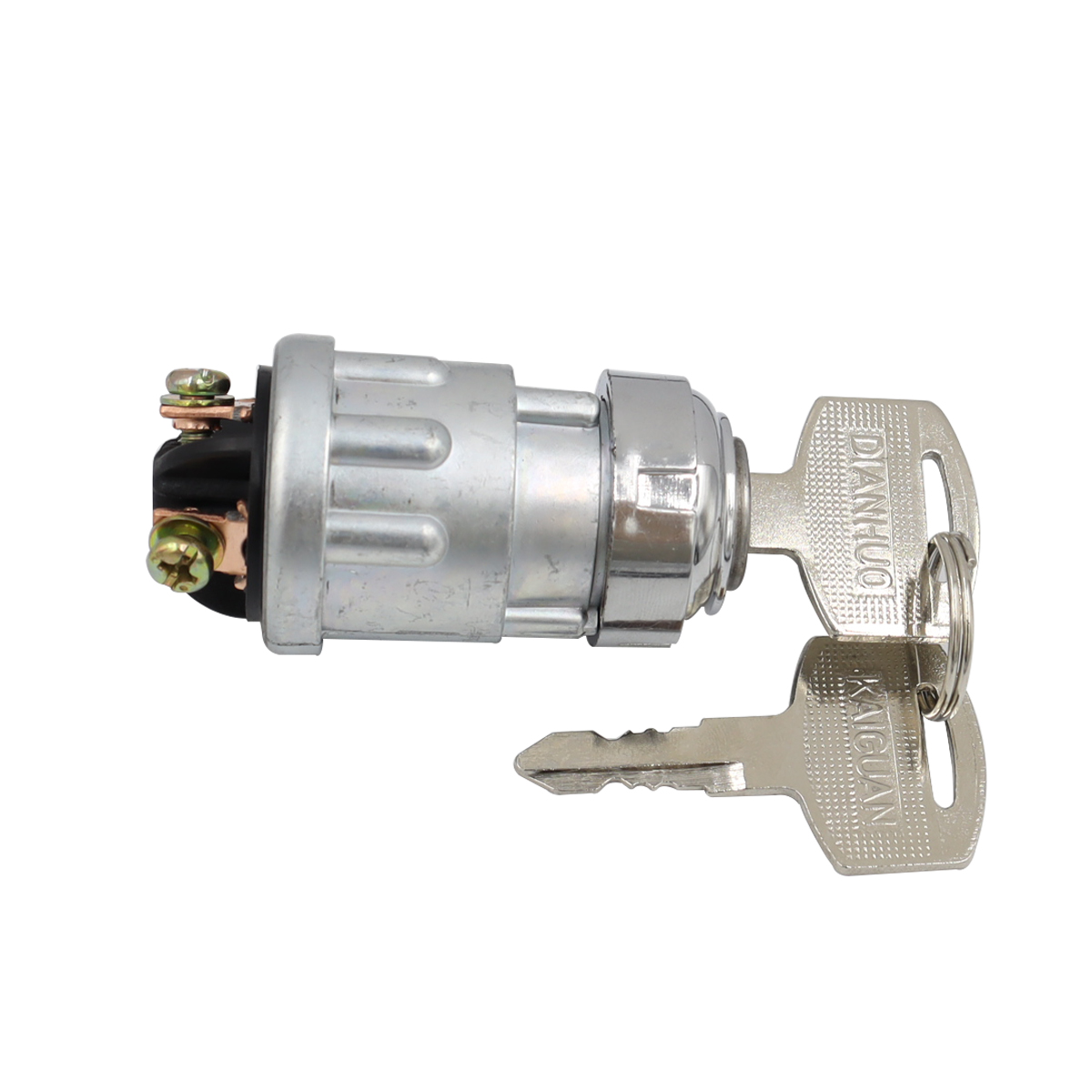 3-Wire Universal Ignition Key Switch for Cars, Buggies, Mowers and Go Karts, Off/On/(Start)