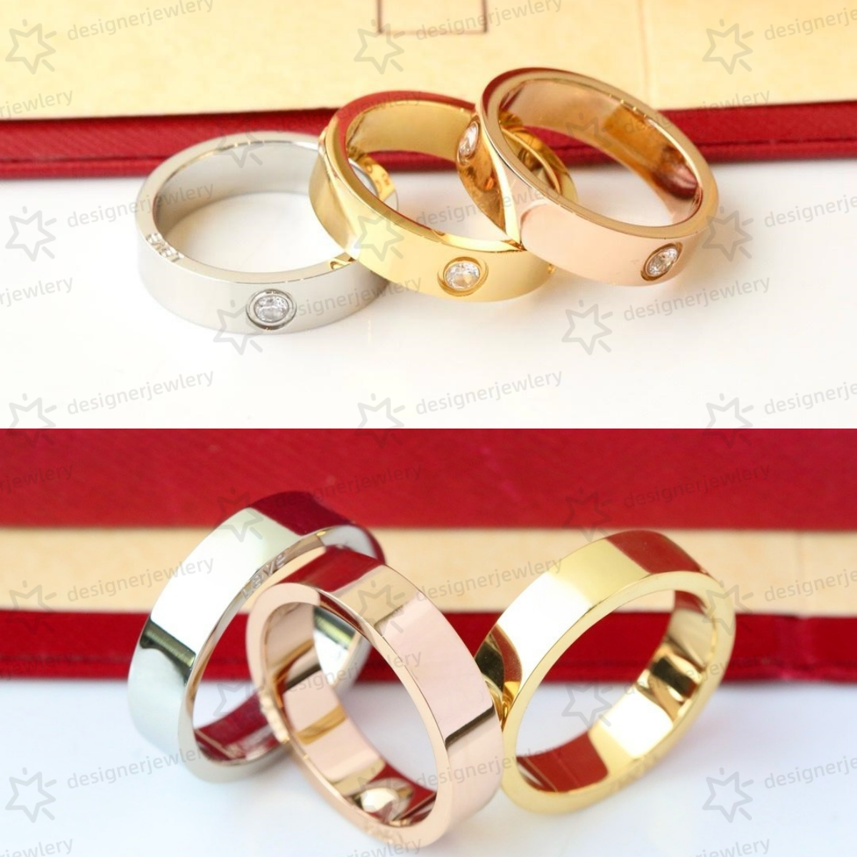 Luxury Designer Rings for Women Men Jewelry Charm Diamond Ring Stainless Steel Gold Silver Classic Permanent Wedding Engagement Couples Ring Designer Jewlery Gift