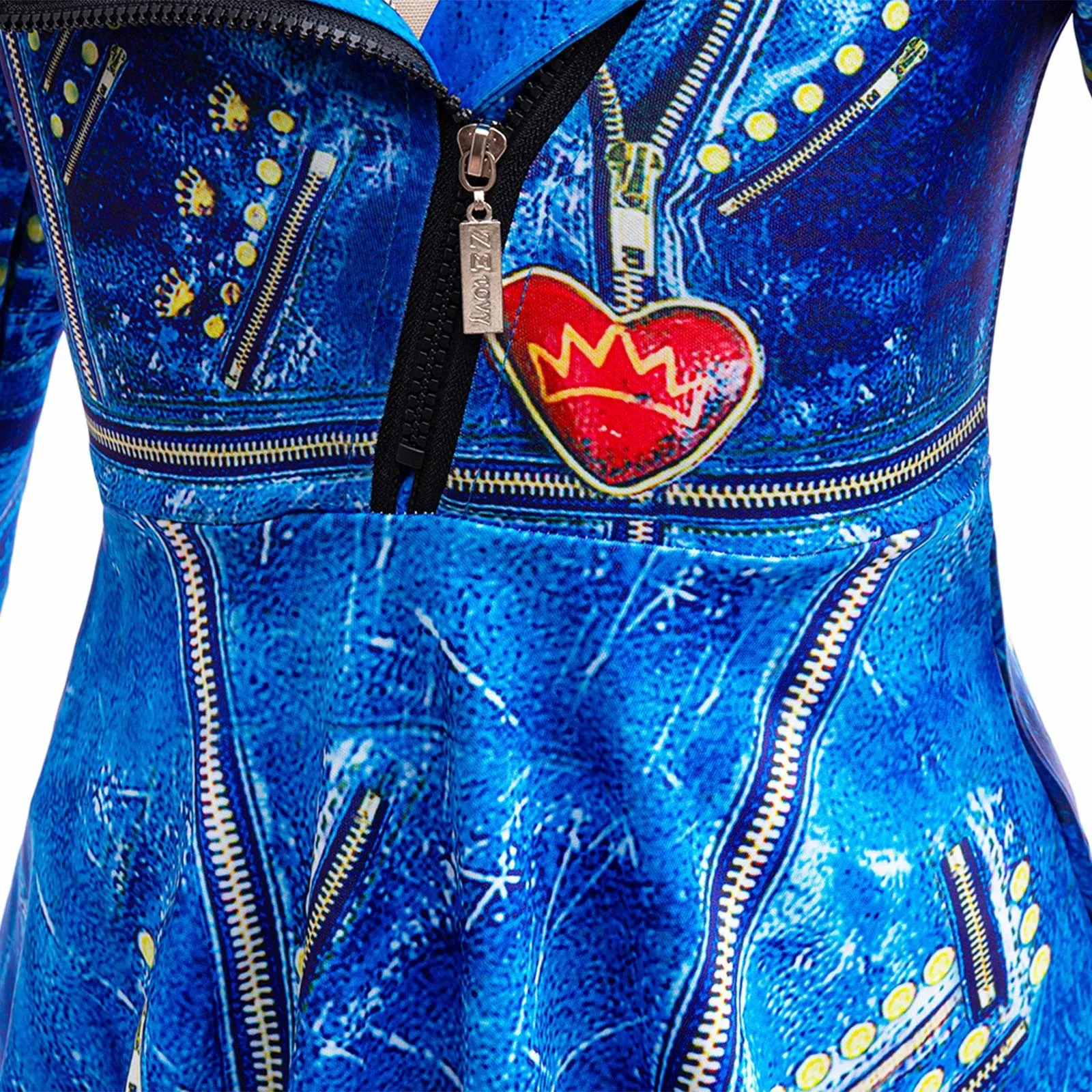 Kids Red Costume Girls Short Sleeves Jacket Top Flared Pants Wig Princess Dress Up 6-14Y 250624CJ - view 4