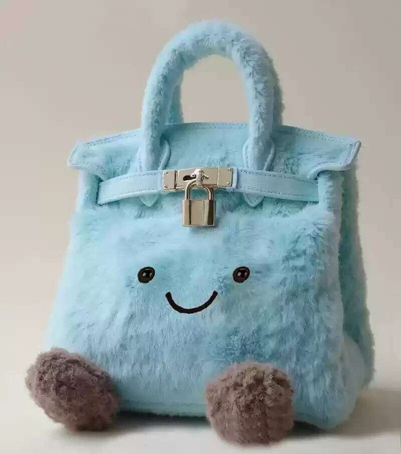 Designer bag 2025 Jellycat Small Fragrant Style Ling Grid Chain Hair Summer New Handbag Luxury Bag Daifei Bag Stuffed Animal Plush Toy Girl Birthday G