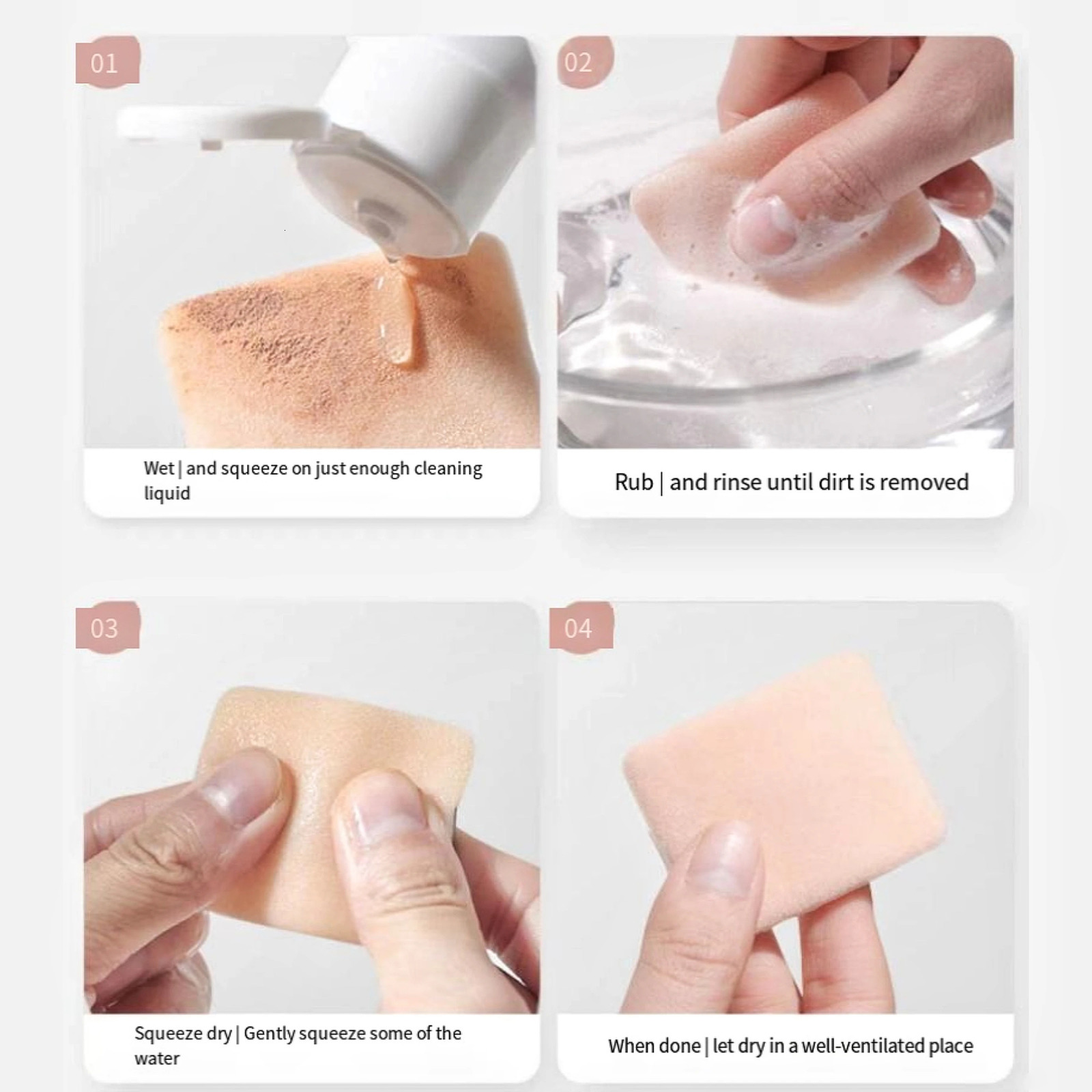 2Pcs Flocking Square Powder Puff Ultra-thin Face Make Up Tool Sponge Powder Puff Cosmetics Soft Cotton Washable 250625