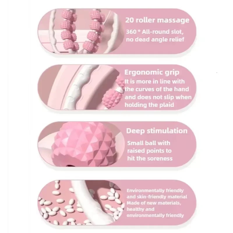 Leg massager ring clamp leg roller slimming leg artifact relaxation and unblocking roller double massage to relieve soreness 250619